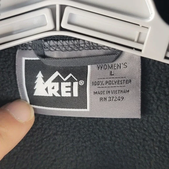 REI Polartec Vest Black Womens Large Fleece Full Zip Sweater Zip Pockets Casual - Picture 5 of 16